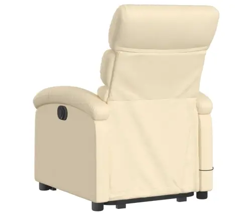 Elektriline Püsti Tõusmist Toetav Massaažitool Kreemjas, Kangas