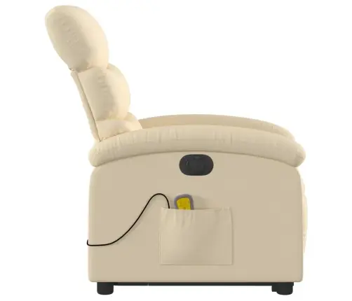 Elektriline Püsti Tõusmist Toetav Massaažitool Kreemjas, Kangas