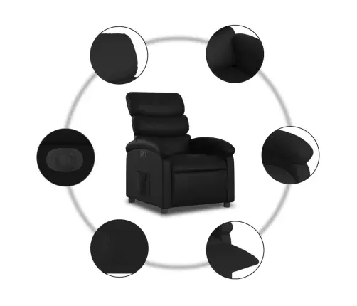 Elektriline Tugitool, Must, Kunstnahk