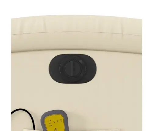 Elektrisks Masāžas Krēsls, Atgāžams, Krēmkrāsas Mākslīgā Āda Vidaxl Elektrisks Masāžas Krēsls, Atgāžams, Krēmkrāsas Mākslīgā Āda Vidaxl