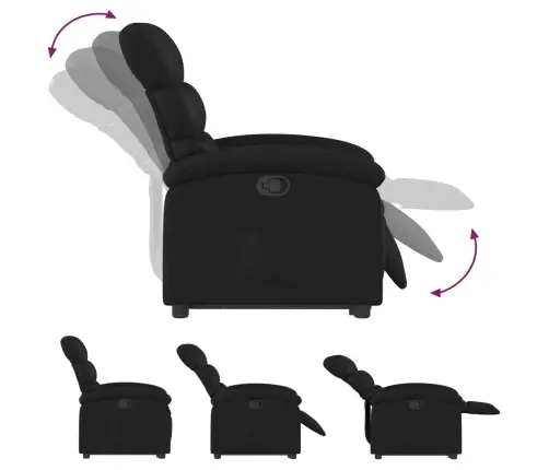 Paceļams Atpūtas Krēsls, Melna Mākslīgā Āda Vidaxl