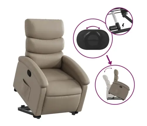 Püstitõusmist Toetav Tugitool, Cappuccino, Kunstnahk