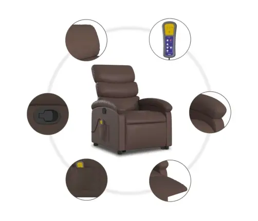 Püstitõusmist Toetav Tugitool, Pruun, Kunstnahk