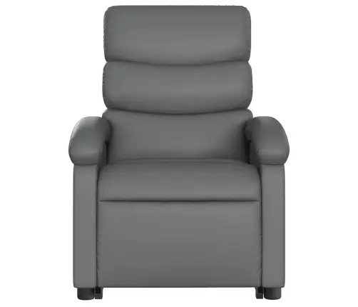 Atsistojantis Masažinis Krėslas, Pilkas, Dirbtinė Oda