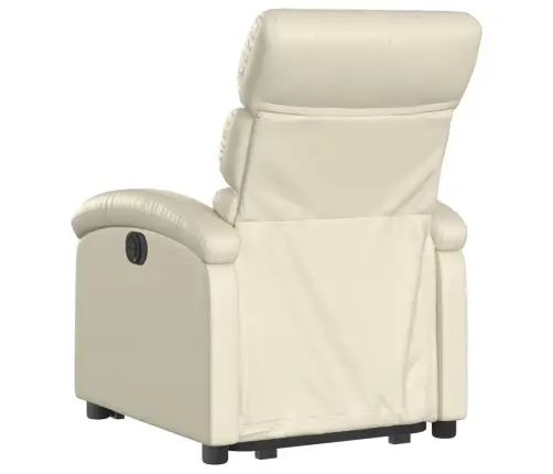 Elektrisks Atpūtas Krēsls, Paceļams, Krēmkrāsas Mākslīgā Āda Vidaxl