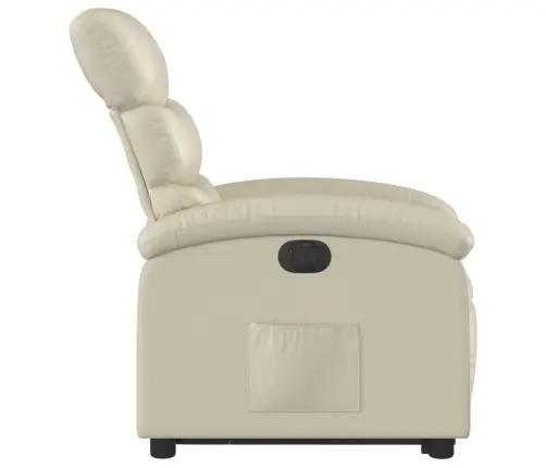 Elektrisks Atpūtas Krēsls, Paceļams, Krēmkrāsas Mākslīgā Āda Vidaxl