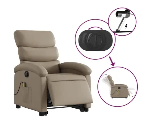 Elektriline Püstitõusmist Toetav Tugitool, Cappuccino Kunstnahk