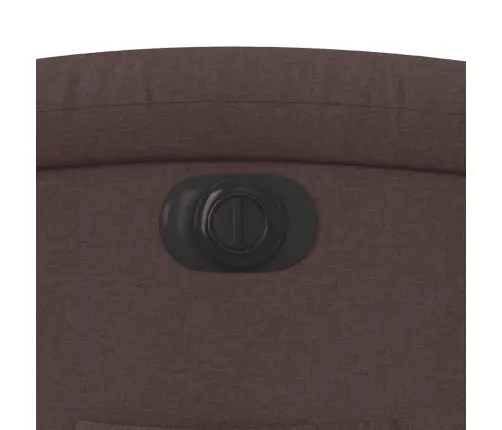 Elektrisks Atpūtas Krēsls, Atgāžams, Tumši Brūns Audums Vidaxl