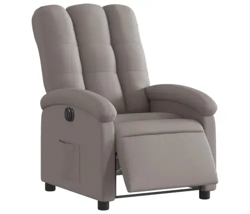 Elektrisks Atpūtas Krēsls, Atgāžams, Pelēkbrūns Audums Vidaxl