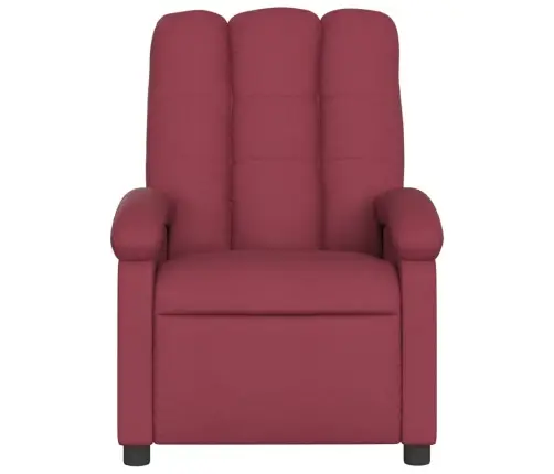 Elektrisks Masāžas Krēsls, Atgāžams, Vīnsarkans Audums Vidaxl