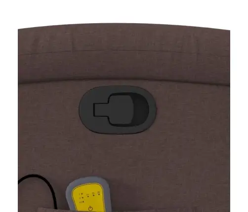 Masāžas Krēsls, Paceļams, Atgāžams, Tumši Brūns Audums Vidaxl