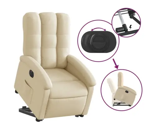 Elektriline Püstitõusmist Toetav Tugitool, Kreemjas, Kangas