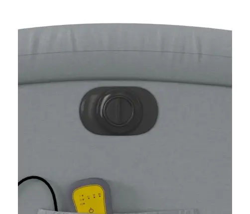 Elektrisks Masāžas Krēsls, Paceļams, Atgāžams, Pelēks Audums Vidaxl