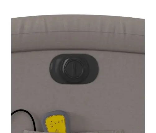 Elektrisks Masāžas Krēsls, Paceļams, Pelēkbrūns Audums Vidaxl