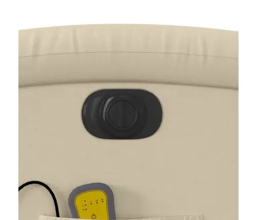 Atsistojantis Elektrinis Masažinis Krėslas, Kreminis, Audinys