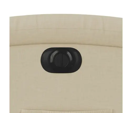 Elektrisks Atpūtas Krēsls, Atgāžams, Krēmkrāsas Audums Vidaxl