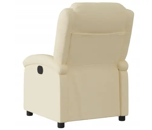 Elektrisks Atpūtas Krēsls, Atgāžams, Krēmkrāsas Audums Vidaxl