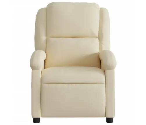 Elektrisks Atpūtas Krēsls, Atgāžams, Krēmkrāsas Audums Vidaxl