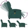 Elektrisks Masāžas Krēsls, Atgāžams, Tumši Zaļš Audums Vidaxl Elektrisks Masāžas Krēsls, Atgāžams, Tumši Zaļš Audums Vidaxl