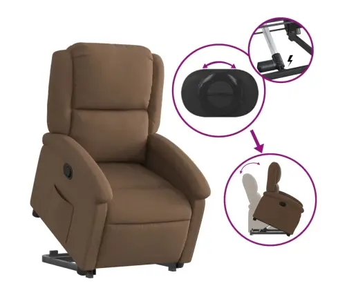 Püsti Tõusmist Toetav Tugitool, Pruun, Kangas Püsti Tõusmist Toetav Tugitool, Pruun, Kangas