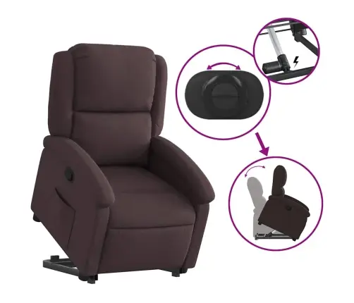 Püsti Tõusmist Toetav Tugitool, Tumepruun, Kangas