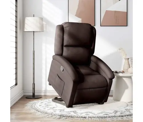 Püsti Tõusmist Toetav Tugitool, Tumepruun, Kangas