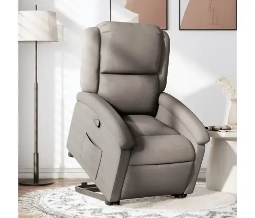 Püsti Tõusmist Toetav Tugitool, Pruunikashall, Kangas