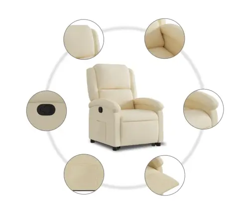 Püsti Tõusmist Toetav Tugitool, Kreemjas, Kangas