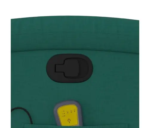 Masāžas Krēsls, Paceļams, Atgāžams, Tumši Zaļš Audums Vidaxl