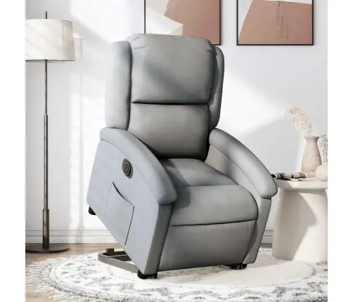 Atsistojantis Atlošiamas Krėslas, Šviesiai Pilkas, Audinys