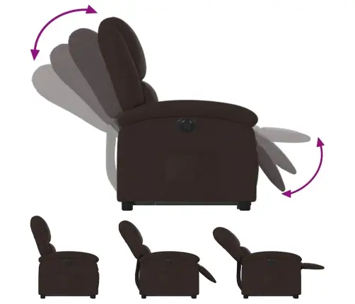 Elektrisks Atpūtas Krēsls, Paceļams/Atgāžams Tumši Brūns Audums Vidaxl Elektrisks Atpūtas Krēsls, Paceļams/Atgāžams Tumši Brūns Audums Vidaxl