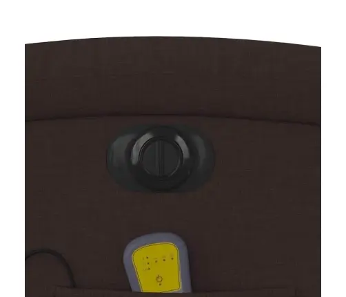 Elektrisks Masāžas Krēsls, Paceļams, Atgāžams, Brūns Audums Vidaxl