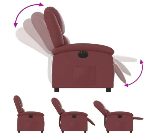 Elektriline Tugitool, Veinipunane, Kunstnahk