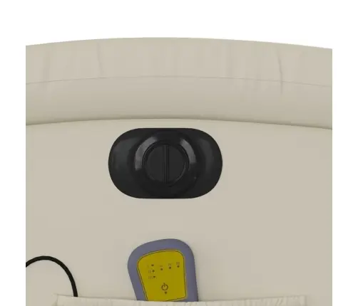 Elektrisks Masāžas Krēsls, Atgāžams, Krēmkrāsas Mākslīgā Āda Vidaxl