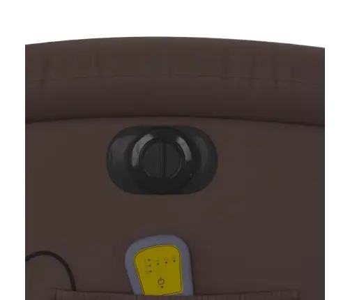 Elektrinis Atlošiamas Masažinis Krėslas, Rudas, Dirbtinė Oda