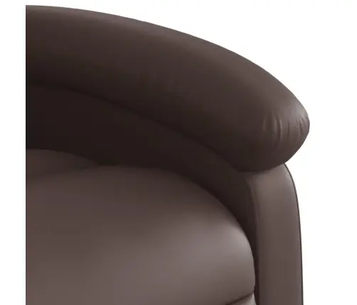 Elektrinis Atlošiamas Masažinis Krėslas, Rudas, Dirbtinė Oda