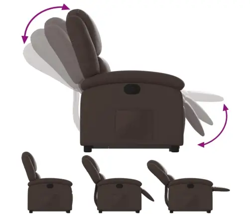 Atpūtas Krēsls, Paceļams, Atgāžams, Brūna Mākslīgā Āda Vidaxl