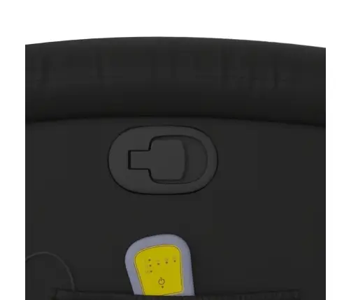 Masāžas Krēsls, Paceļams, Atgāžams, Melna Mākslīgā Āda Vidaxl