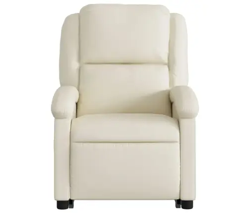 Atsistojantis Elektrinis Krėslas, Kreminis, Dirbtinė Oda