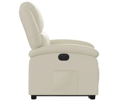 Atsistojantis Elektrinis Krėslas, Kreminis, Dirbtinė Oda