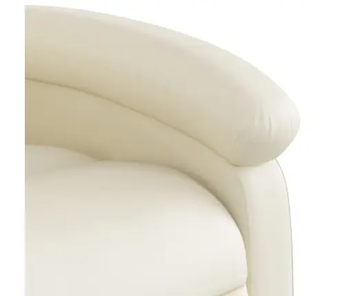 Elektrisks Masāžas Krēsls, Paceļams, Krēmkrāsas Mākslīgā Āda Vidaxl