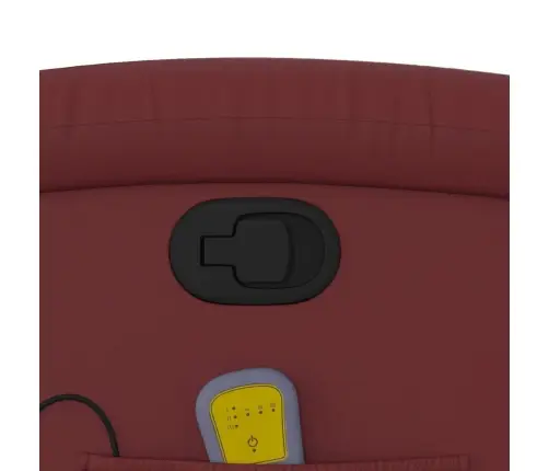 Elektrisks Masāžas Krēsls, Paceļams, Vīnsarkana Mākslīgā Āda Vidaxl