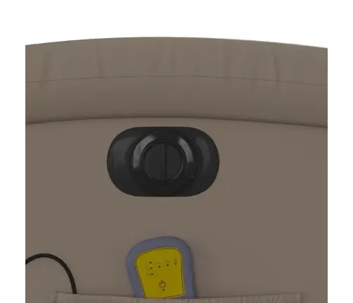 Elektrisks Masāžas Krēsls Paceļams Kapučīno Krāsas Mākslīgā Āda Vidaxl