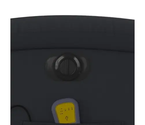 Elektrinis Atlošiamas Masažinis Krėslas, Juodas, Tikra Oda