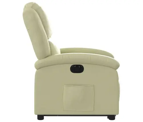 Elektrisks Atpūtas Krēsls, Paceļams, Krēmkrāsas Dabīgā Āda Vidaxl