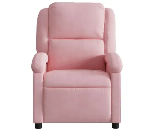 Elektrinis Atlošiamas Krėslas, Rožinės Spalvos, Aksomas