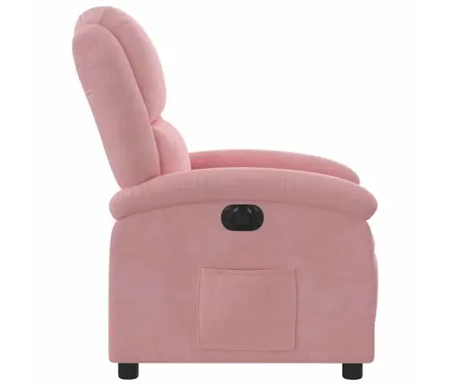 Elektrinis Atlošiamas Krėslas, Rožinės Spalvos, Aksomas