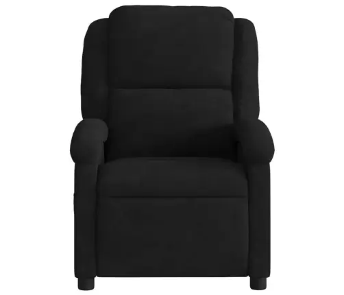 Elektrinis Atlošiamas Krėslas, Juodos Spalvos, Aksomas Elektrinis Atlošiamas Krėslas, Juodos Spalvos, Aksomas