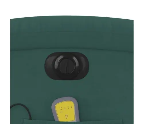 Elektrisks Masāžas Krēsls, Atgāžams, Tumši Zaļš Samts Vidaxl