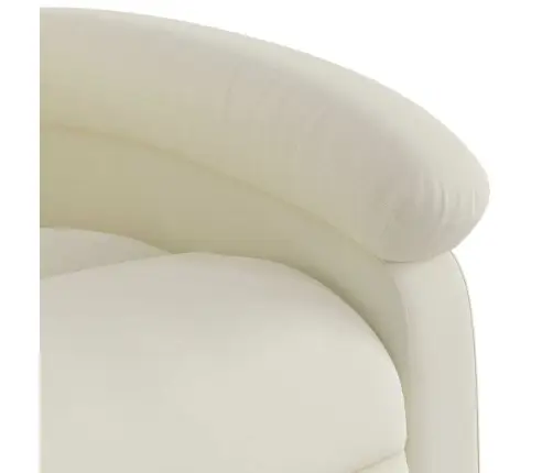 Elektrisks Masāžas Krēsls, Atgāžams, Krēmkrāsas Samts Vidaxl